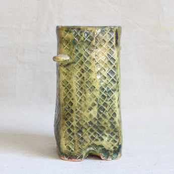 Green textured Vase