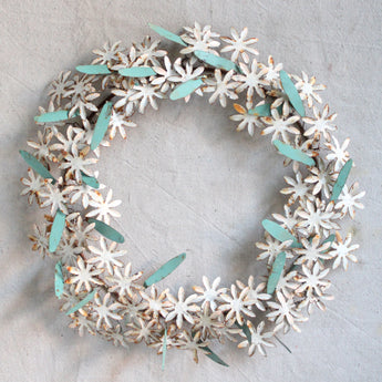 Metal Wreath - Daisy Wreath 15"