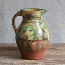 Load image into Gallery viewer, Yellow &amp; Green Red Ware Pitcher
