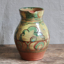 Load image into Gallery viewer, Yellow &amp; Green Red Ware Pitcher
