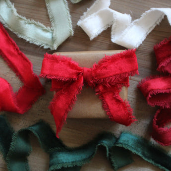Frayed Edge Velvet Ribbon - 1" x 10yds