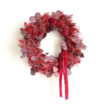 Grand Red Velvet Wreath 22"