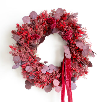 Grand Red Velvet Wreath 22"