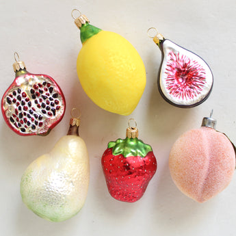Hand-Blown Polish Glass Fruit Ornament