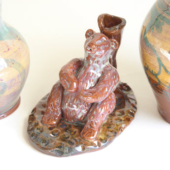 Mr. Hairy Bear Candle Holder