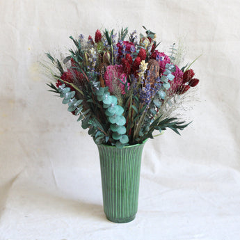 Daisy Emerald Green Glazed Vase
