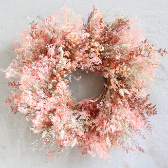 Pretty In Pink Wreath 20"