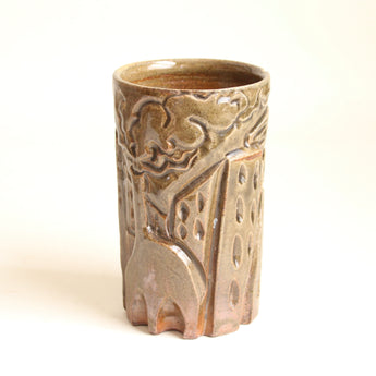 Carved City Vase