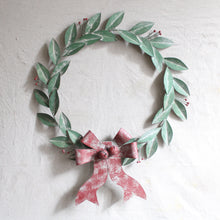 Load image into Gallery viewer, Metal Wreath - Bay Leaf with Bow
