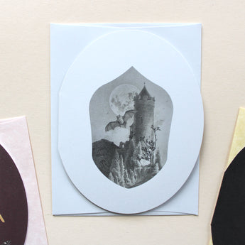Dark Kingdom Oval Greeting Card