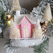 Load image into Gallery viewer, Frosted Village Wreath 19&quot;
