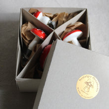 Load image into Gallery viewer, Ornament - Red Toadstool Mushrooms (Set of 4)
