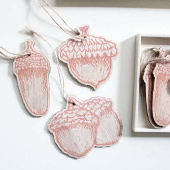 Ornament - Wooden Acorn & Pinecone