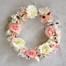 Load image into Gallery viewer, Paper Floral Wreath 17&quot;
