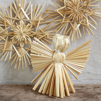 Ornament - Natural Straw Angel