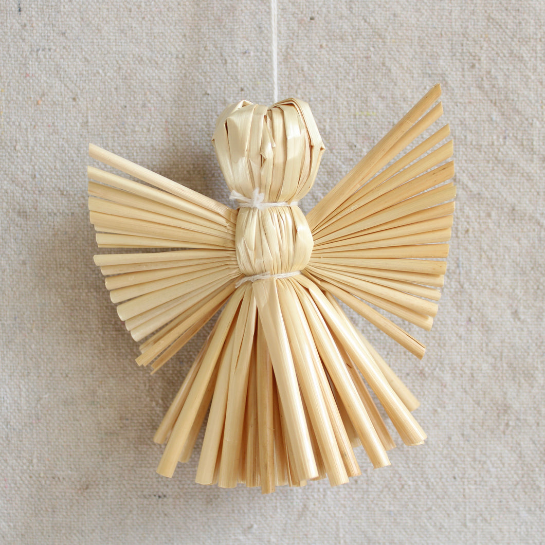 Ornament - Natural Straw Angel