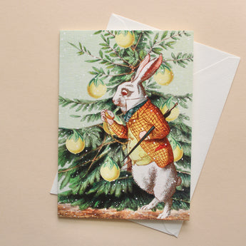 Alice in Wonderland Winter Greeting Card