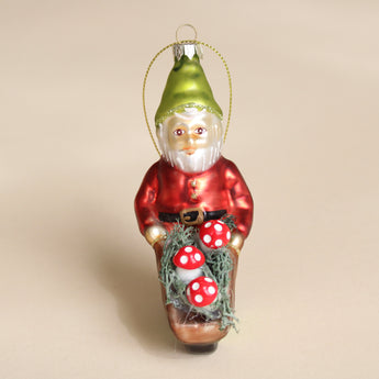 Ornament - Gnome with Wheelbarrow