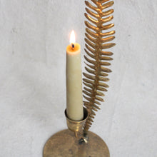 Load image into Gallery viewer, Candle Holder - Metal Gold Fern 12.25&quot;
