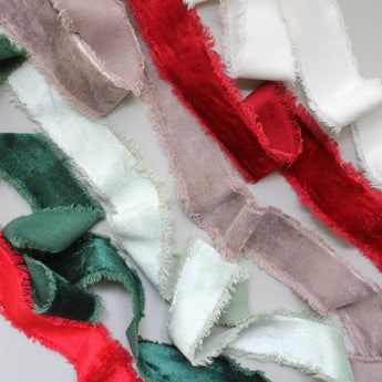 Frayed Edge Velvet Ribbon - 1.5" x 10yds