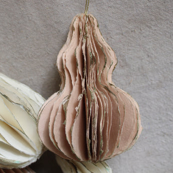 Ornament -  Paper Folding Honeycomb with Gold Edges