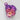 Ornament - Glittered Glass Viola