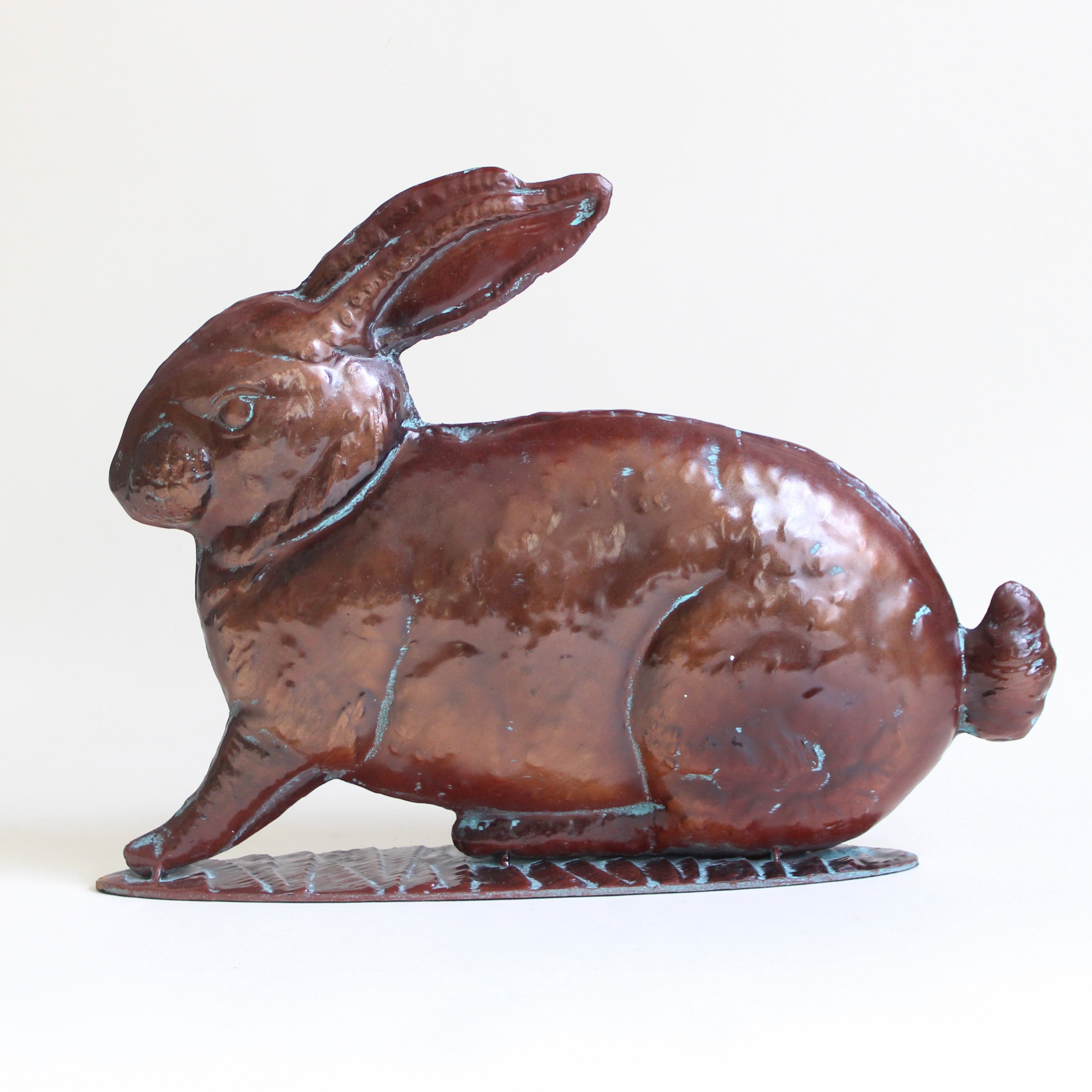 Metal/rock Rabbit Metal Rabbit with Verdigris Finish – Roxanne's Dried Flowers