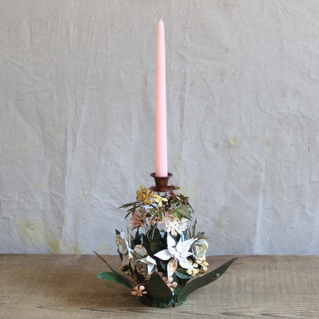 Candle Holder - Metal Flowers