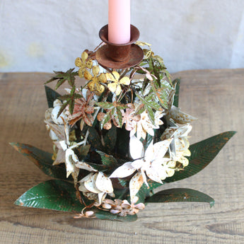 Candle Holder - Metal Flowers