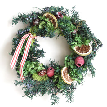 Winter's Fruit Wreath 10"