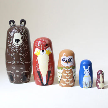 Wooden Nesting Animal Doll