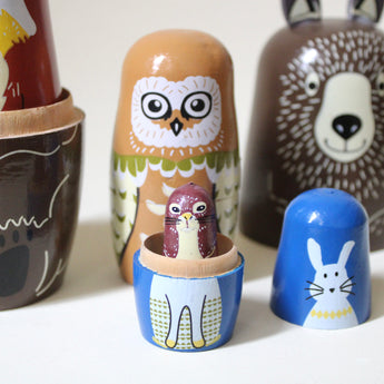 Wooden Nesting Animal Doll