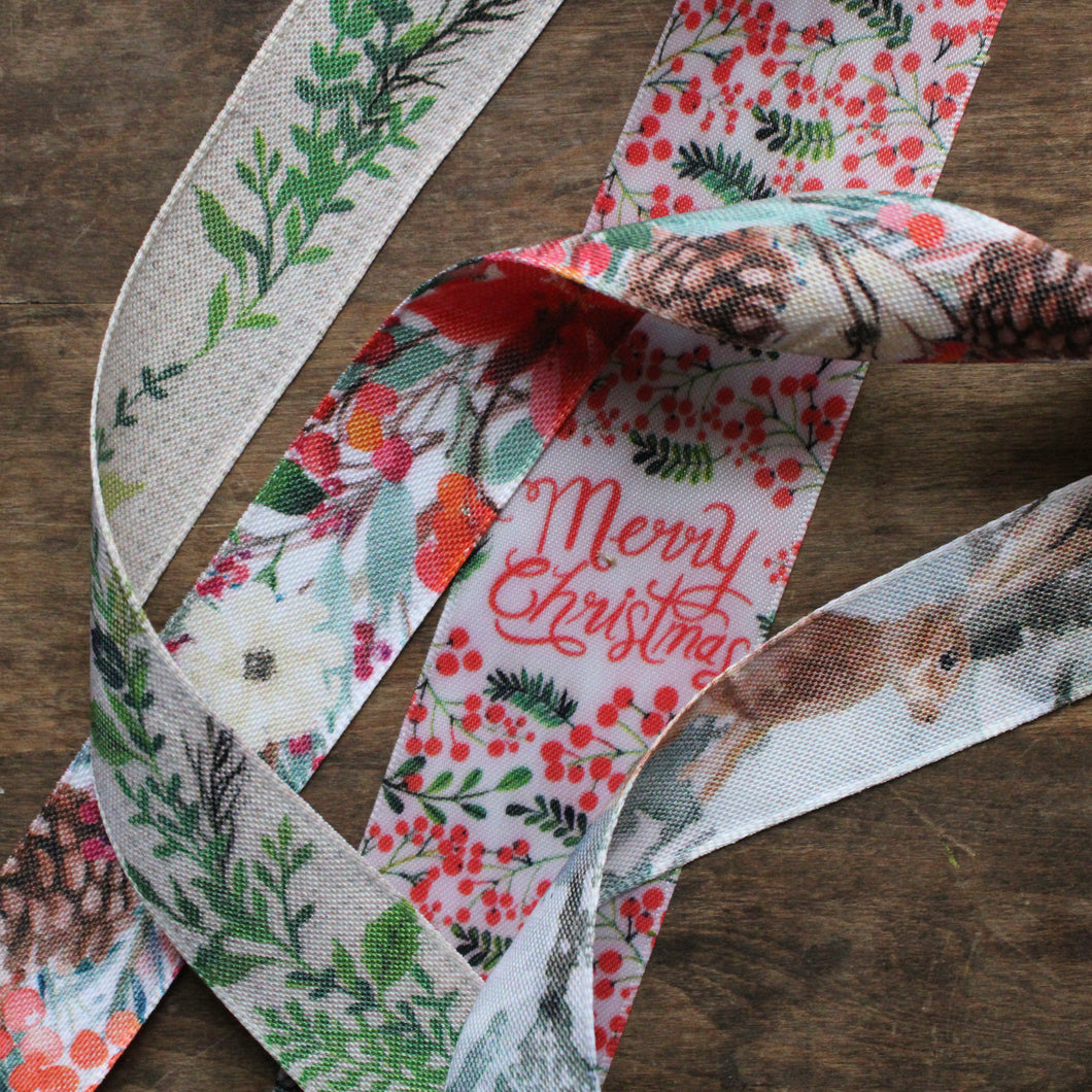Ribbon by the bolt - Holiday Prints