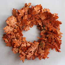Load image into Gallery viewer, Preserved Oak Leaves Wreath 24&quot;

