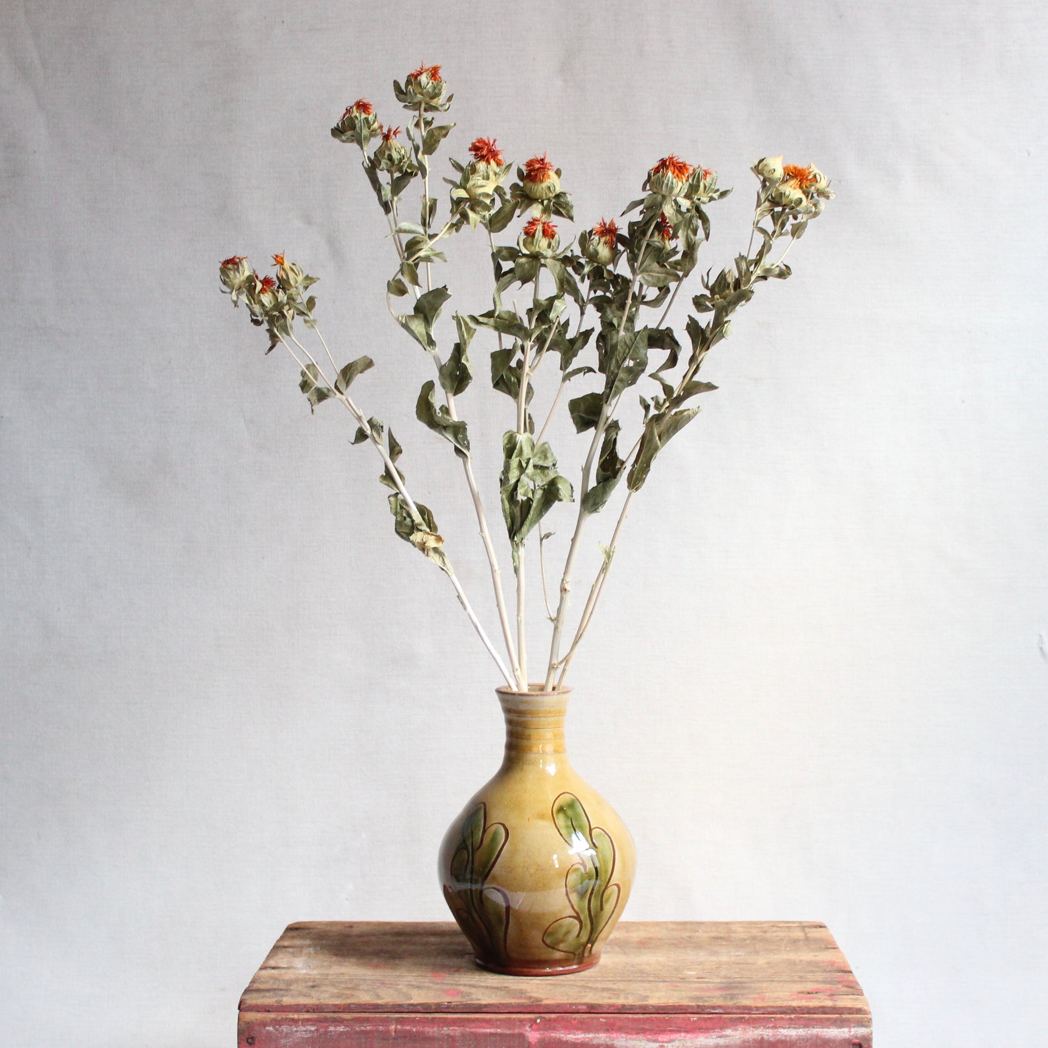 Dried Safflower bunches - Dried Safflower Flowers bunch