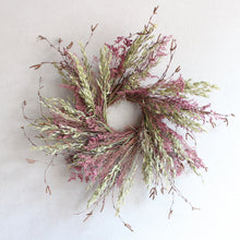 Load image into Gallery viewer, Preserved Floral Wreath with preserved foliage (Caspia/Limonium)
