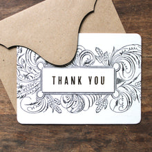 Load image into Gallery viewer, Letterpress Cards - Calligraphy Thank You Set
