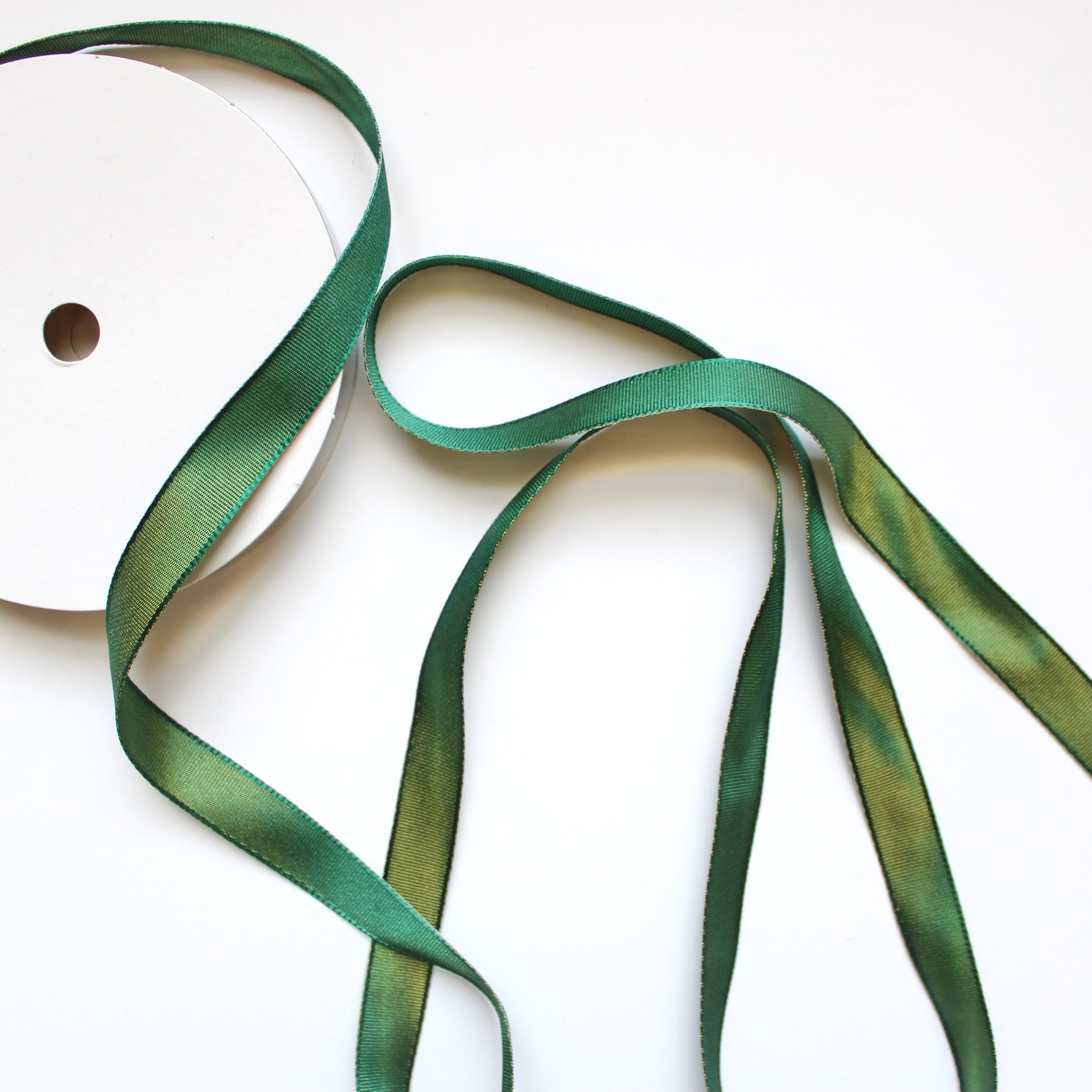  Green Ribbon 5/8 Inch x 25 Yards, Emerald Green Satin