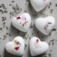 Load image into Gallery viewer, Botanical Heart Shaped Bath Bombs - Cleanse Gourmet

