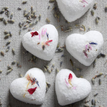 Load image into Gallery viewer, Botanical Heart Shaped Bath Bombs - Cleanse Gourmet
