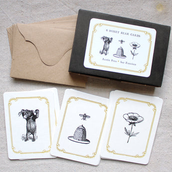 Letterpress Cards - Honey Bear Set