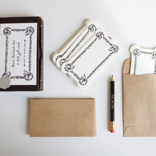 Load image into Gallery viewer, Letterpress Gift Cards Set - Dove Garland
