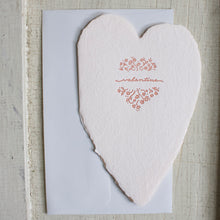 Load image into Gallery viewer, Handmade Paper Heart - Valentine&#39;s Day Card
