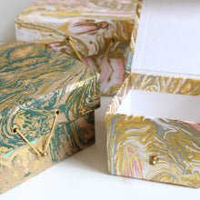 Load image into Gallery viewer, Gift Box - Handmade Recycled Marbled Paper Boxes - Square
