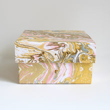Load image into Gallery viewer, Gift Box - Handmade Recycled Marbled Paper Boxes - Square
