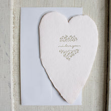 Load image into Gallery viewer, Handmade Paper Heart - Valentine&#39;s Day Card
