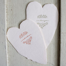 Load image into Gallery viewer, Handmade Paper Heart - Valentine&#39;s Day Card

