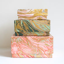 Load image into Gallery viewer, Gift Box - Handmade Recycled Marbled Paper Boxes - Rectangle
