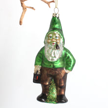 Load image into Gallery viewer, Ornament - Hand-Painted Mercury Glass Gnome
